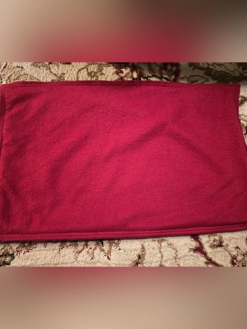 Restoration Hardware RH Cashmere Lumbar Pillow (Red / Garnet) 13”x21” CA 55697